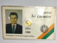 Francisco Sá Carneiro medal and card