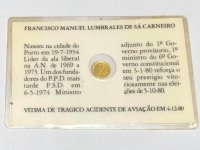 Francisco Sá Carneiro medal and card